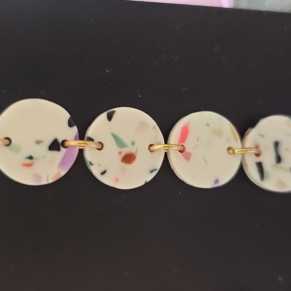 Brand NEW! Lele Sadoughi Circle Drop Earrings Multi Color - Picture 4 of 5